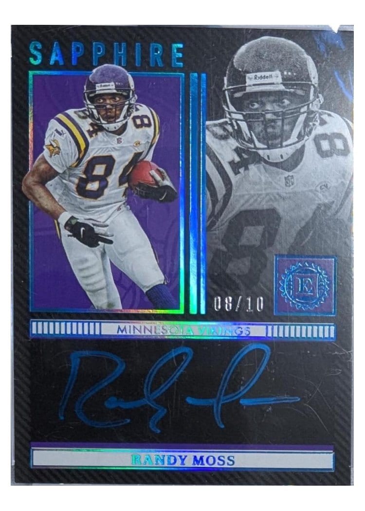 2022 Panini Encased Sapphire Signatures Randy Moss #SS-RM