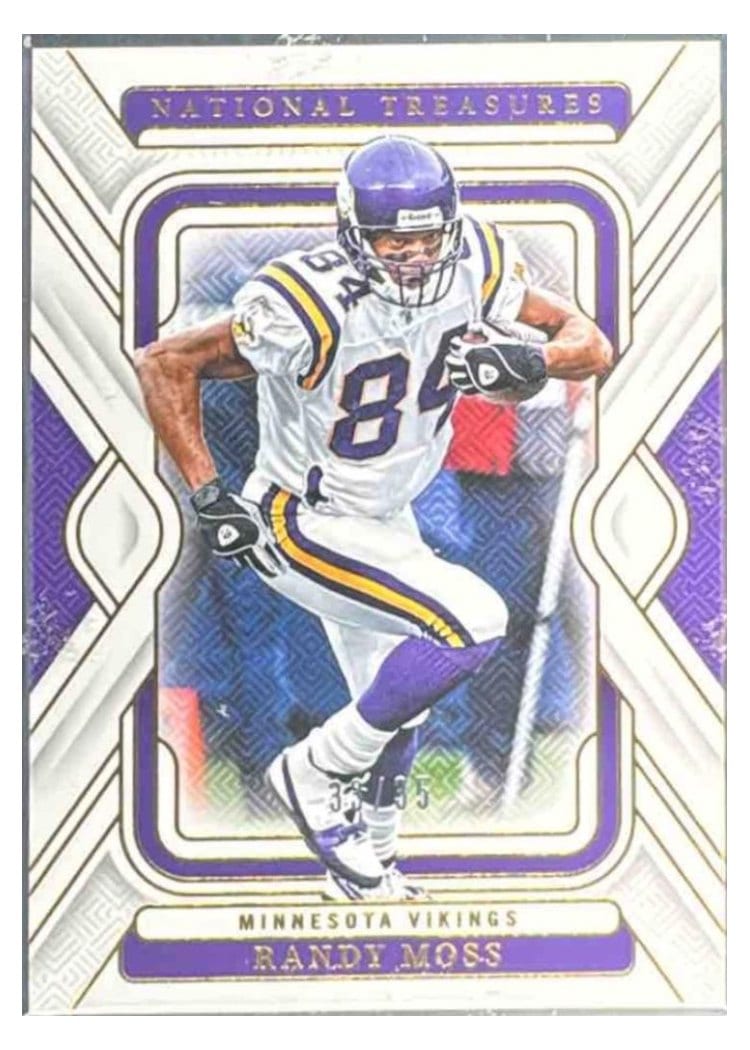 2024 Panini National Treasures Base Set Randy Moss Gold #66 card