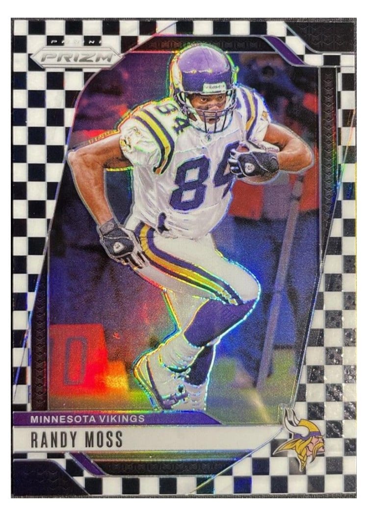 2024 Panini Prizm Base Set Randy Moss Black White Checker #192 card