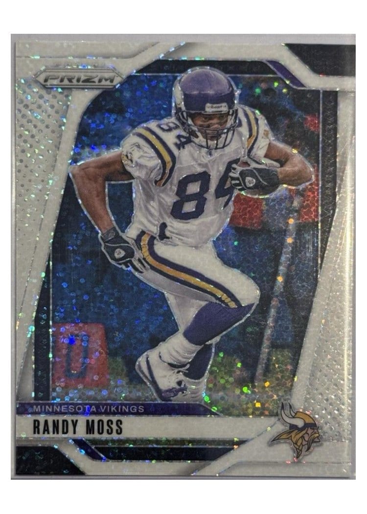 2024 Panini Prizm Base Set Randy Moss White Sparkle #192 card