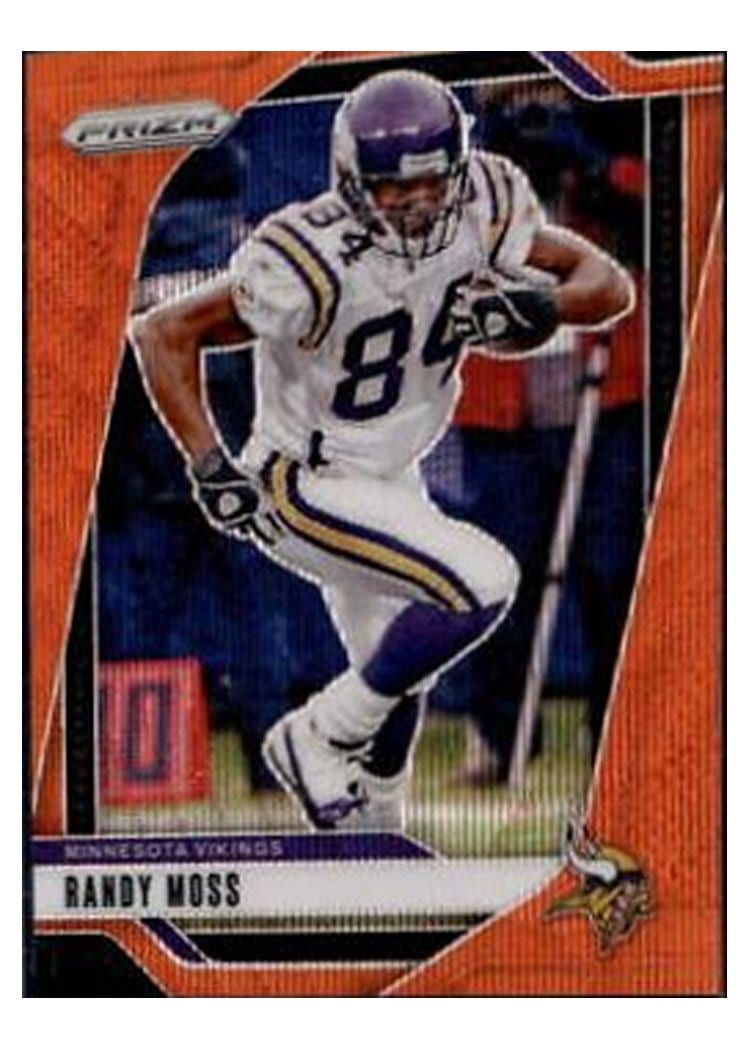 2024 Panini Prizm Base Set Randy Moss Orange Wave #192 card