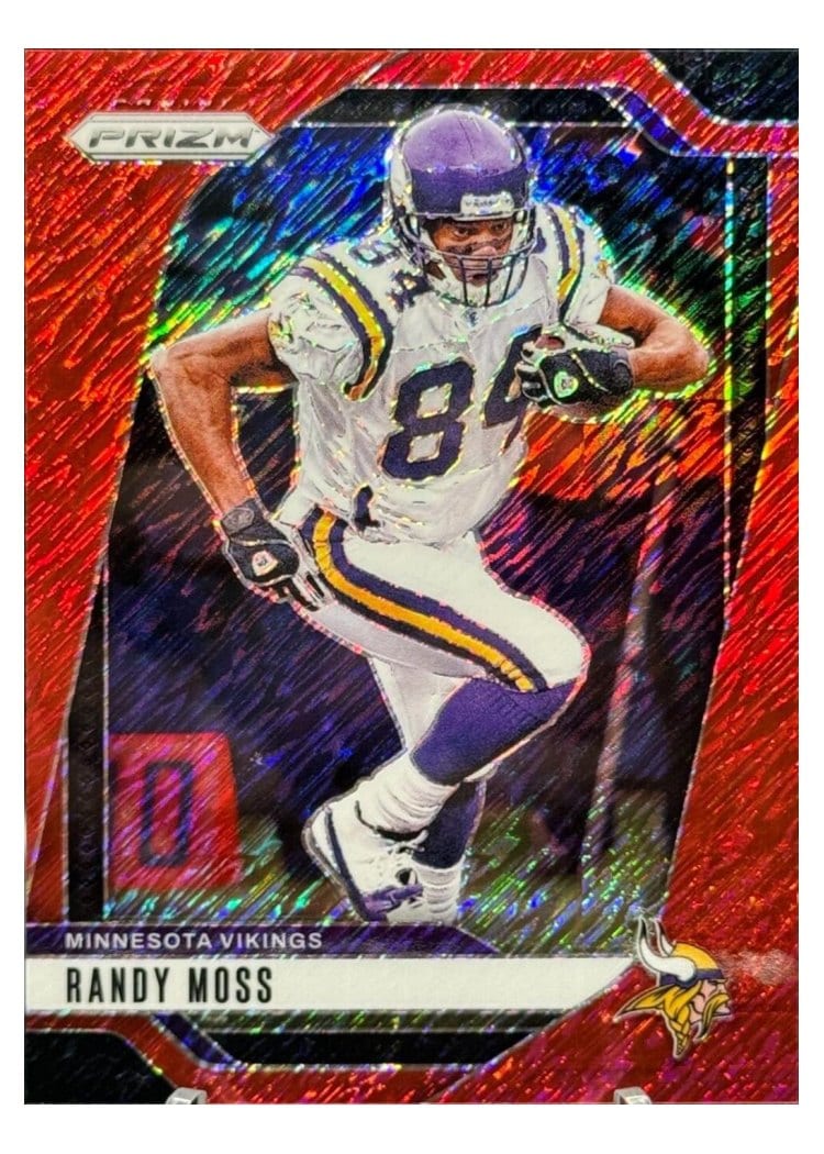 2024 Panini Prizm Base Set Randy Moss Red Shimmer #192 card