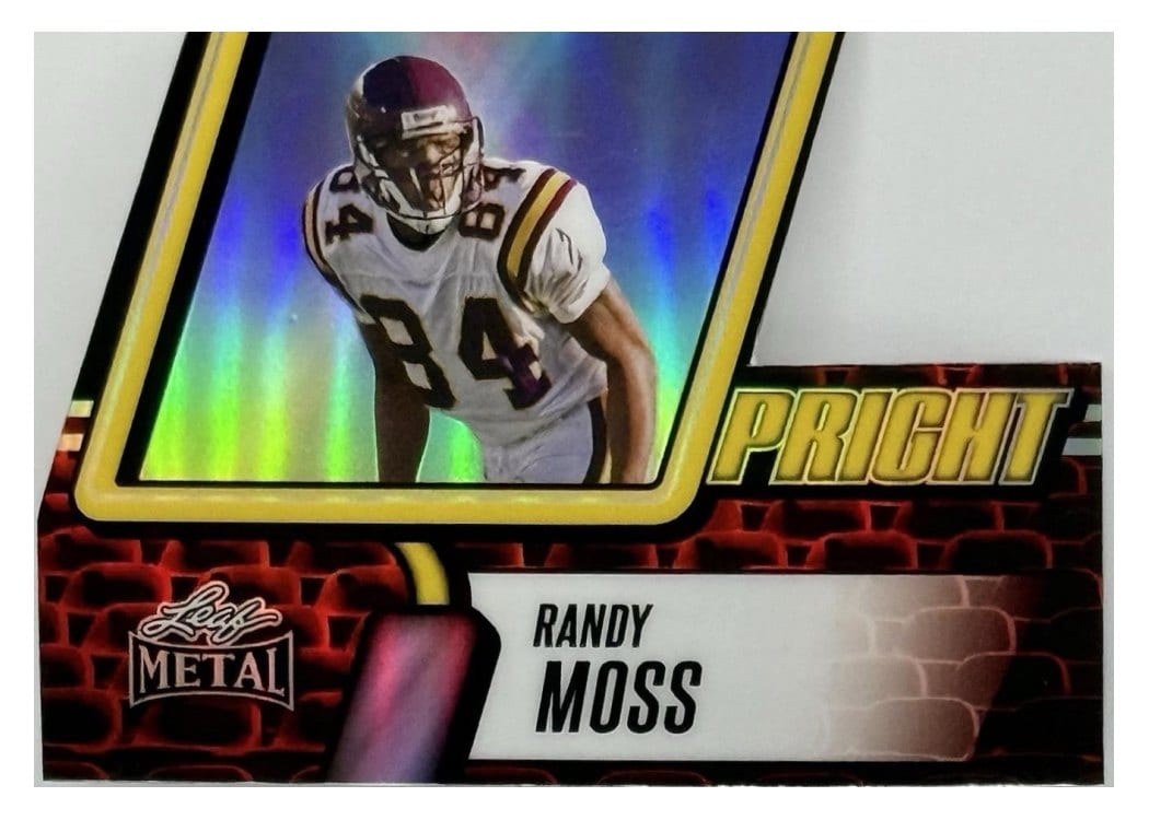 2025 Leaf Metal Upright Prismatic Silver Randy Moss #U-23 card