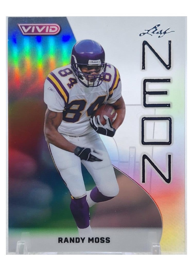 2025 Leaf Vivid Neon Randy Moss #NB-40 card