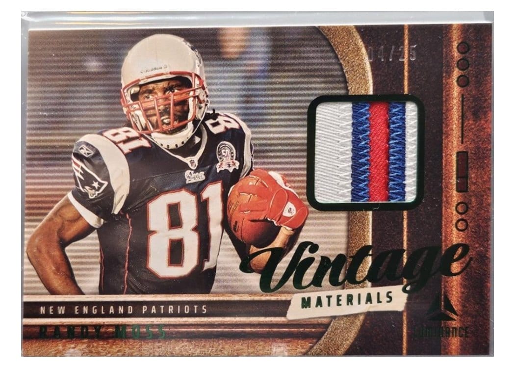 2025 Panini Luminance Vintage Materials Randy Moss #15 card
