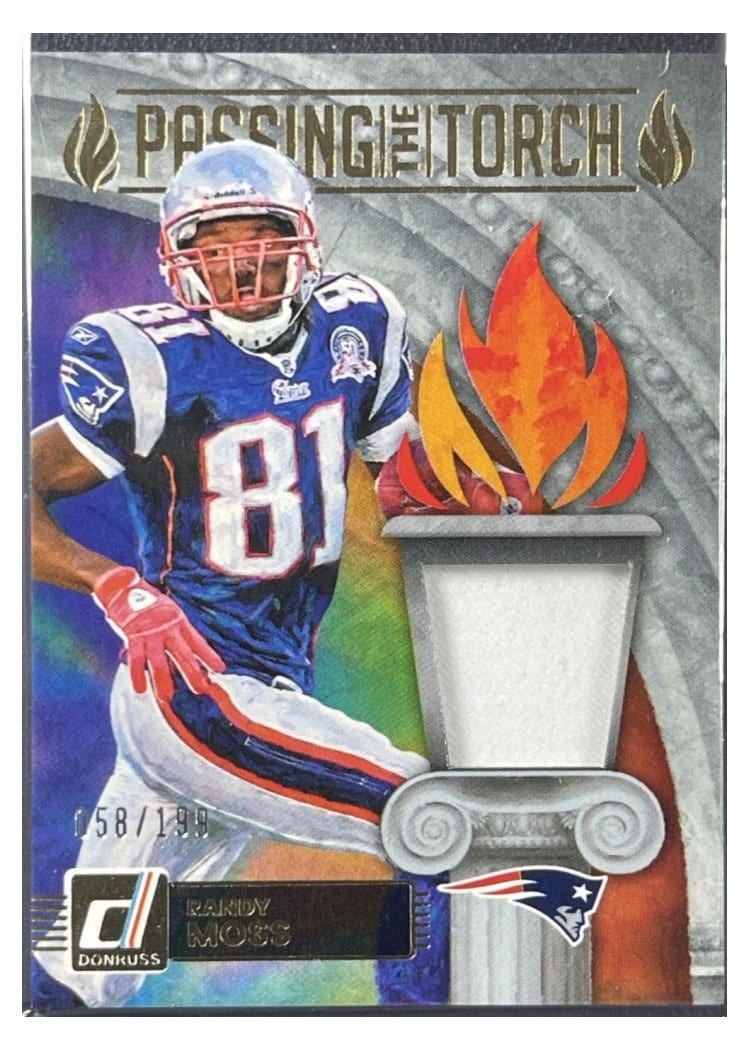 2025 Donruss Passing the Torch Jerseys Randy Moss / Kyle Williams #PTJ-NE card