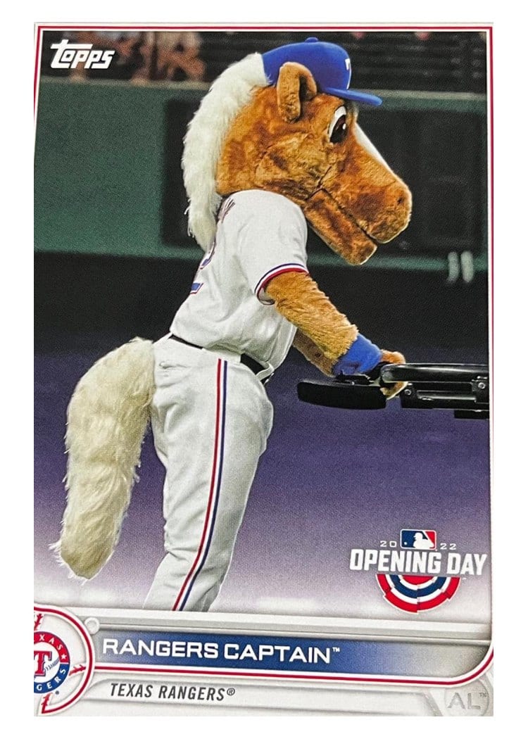 2022 Topps Opening Day Mascots Rangers Captain #M-22 card
