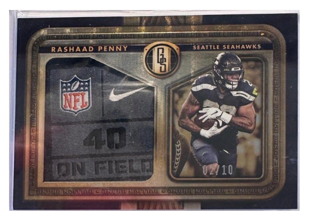 2022 Panini Gold Standard Bullion Brand Tags Rashaad Penny #BT-RPE card