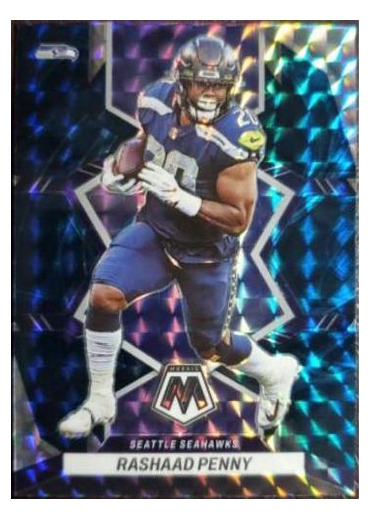 2022 Panini Mosaic Base Set Rashaad Penny Genesis #172 card