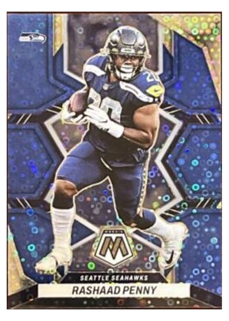 2022 Panini Mosaic Base Set Rashaad Penny #172 card
