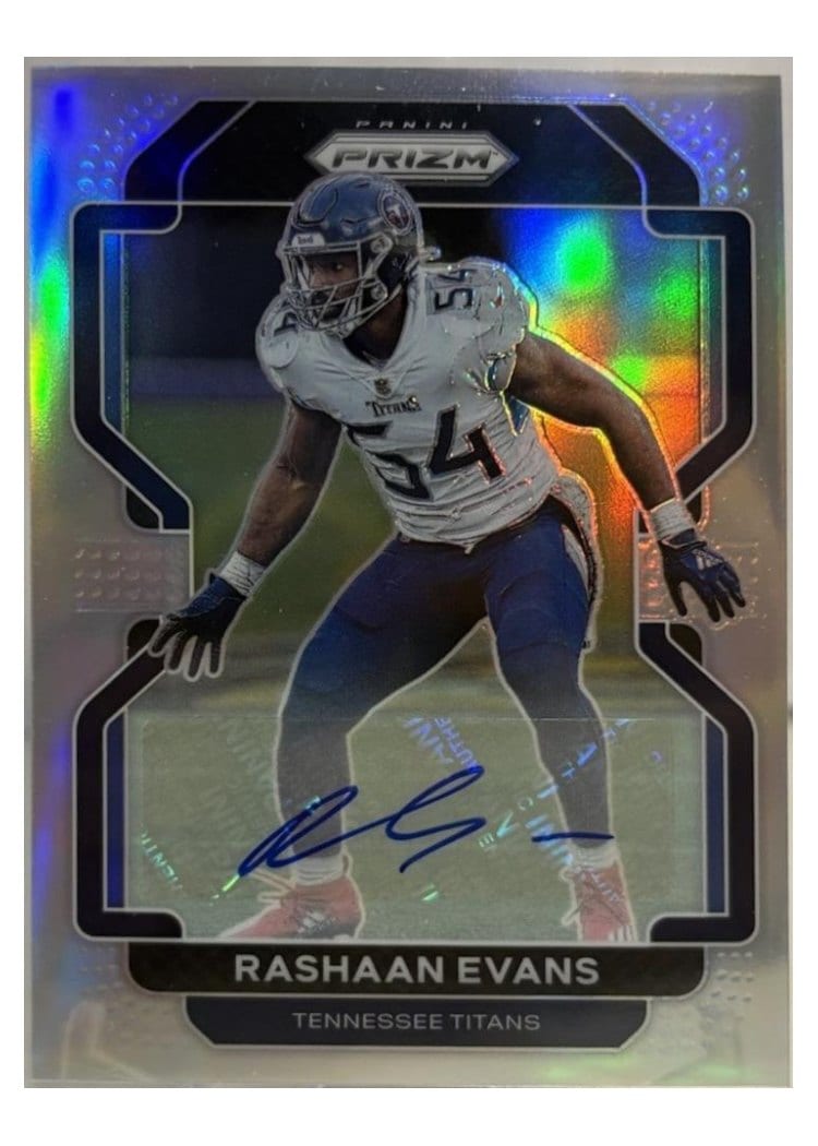 2021 Panini Prizm Base Set Rashaan Evans Autographs Silver Prizm #6