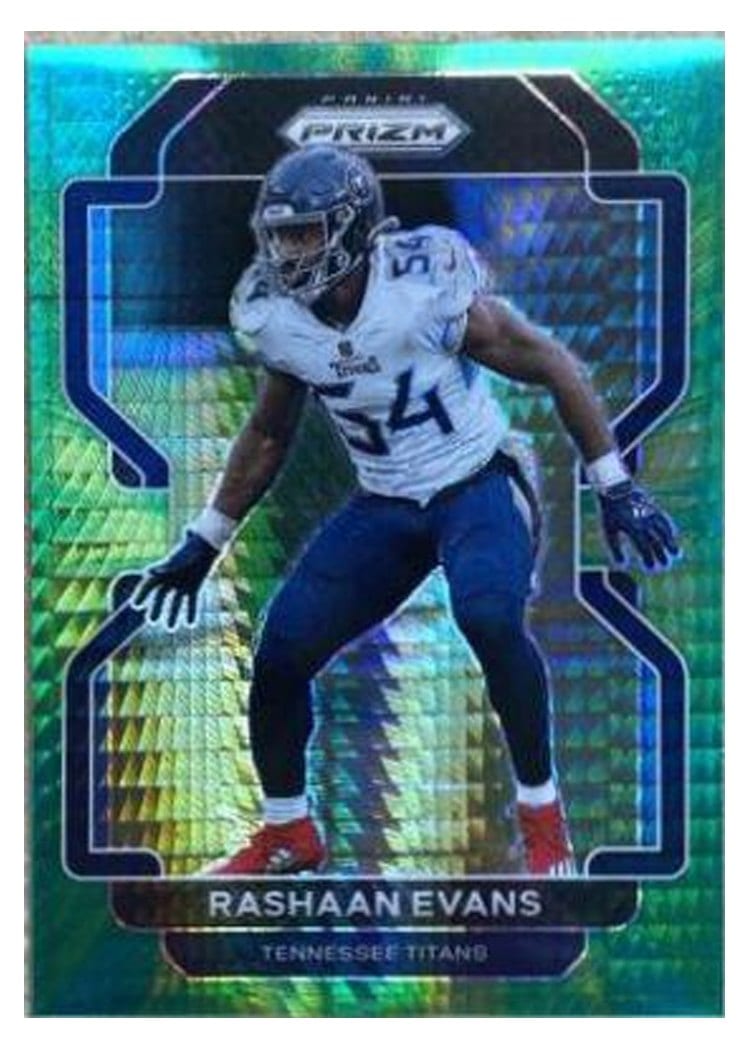 2021 Panini Prizm Base Set Rashaan Evans Hyper Prizm #6 card