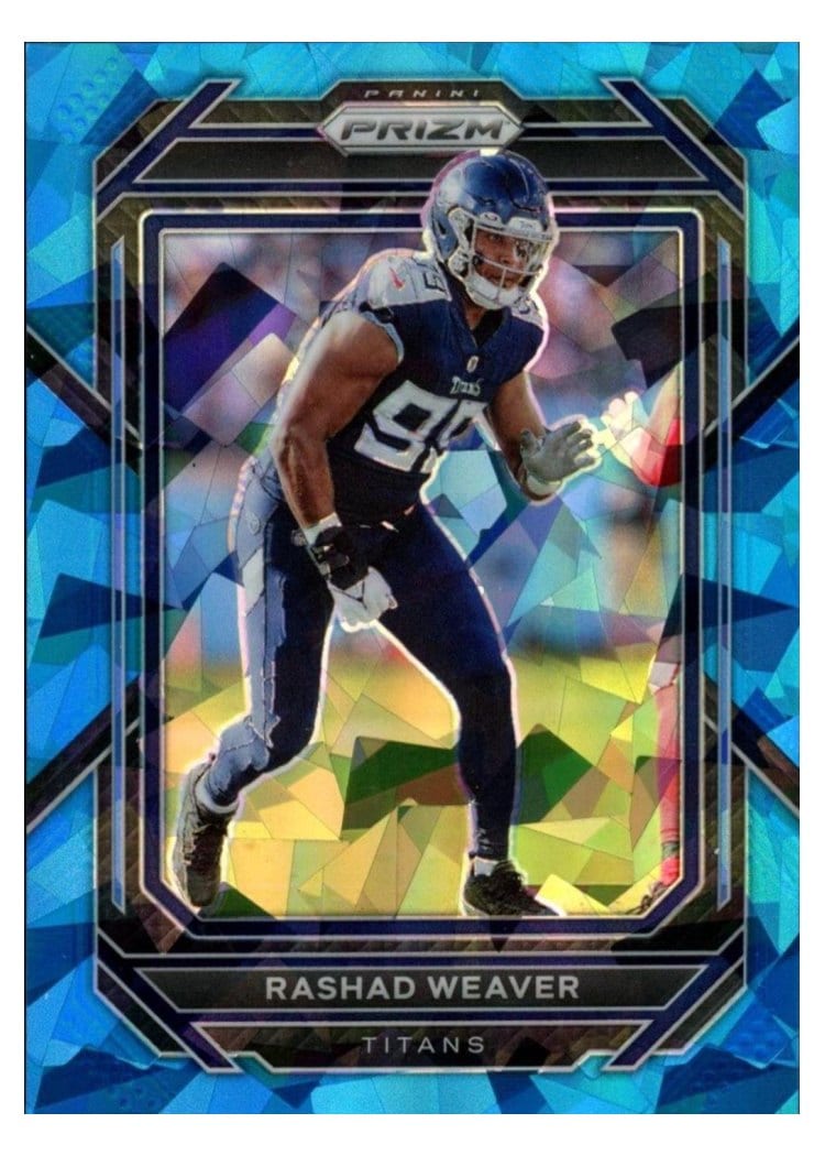 2022 Panini Prizm Base Set Rashad Weaver Blue Ice #286 card