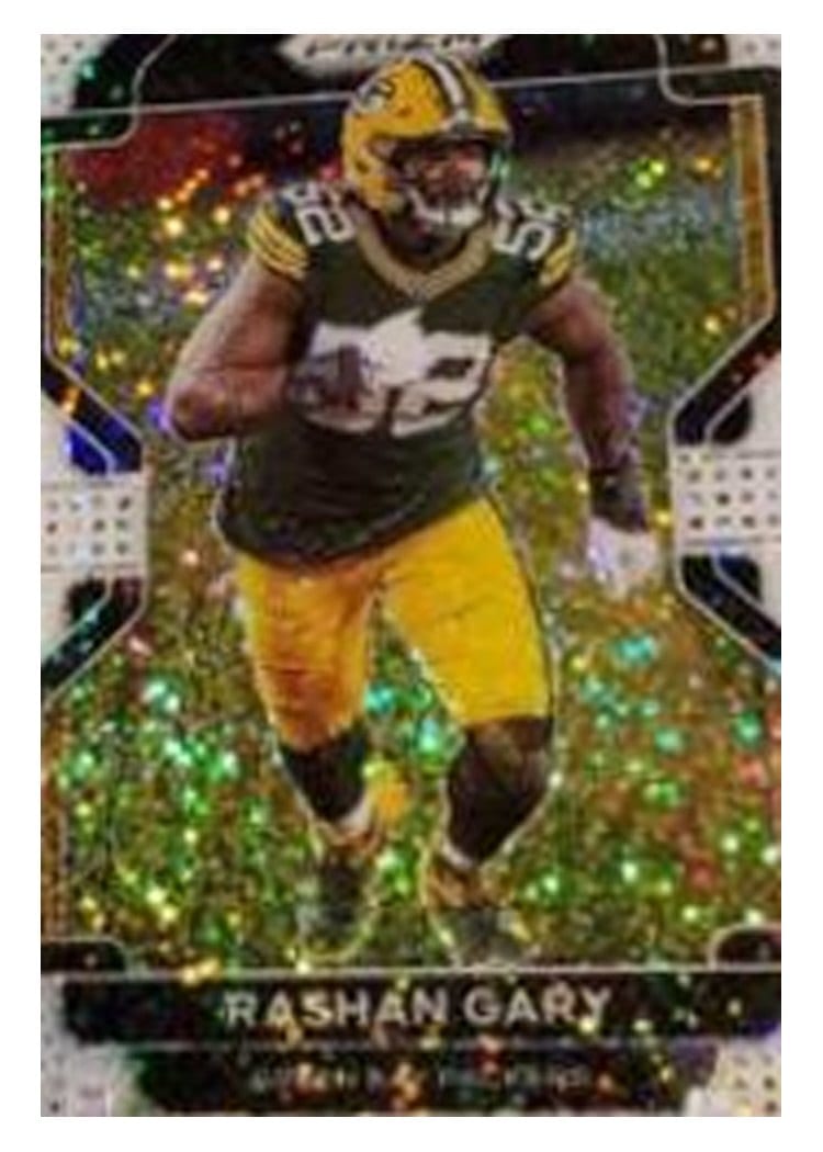 2021 Panini Prizm Base Set Rashan Gary White Sparkle Prizm #141 card
