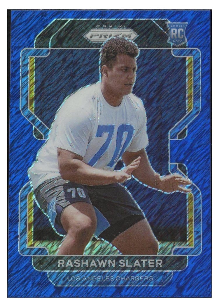 2021 Panini Prizm Base Set Rashawn Slater Blue Shimmer #431 card