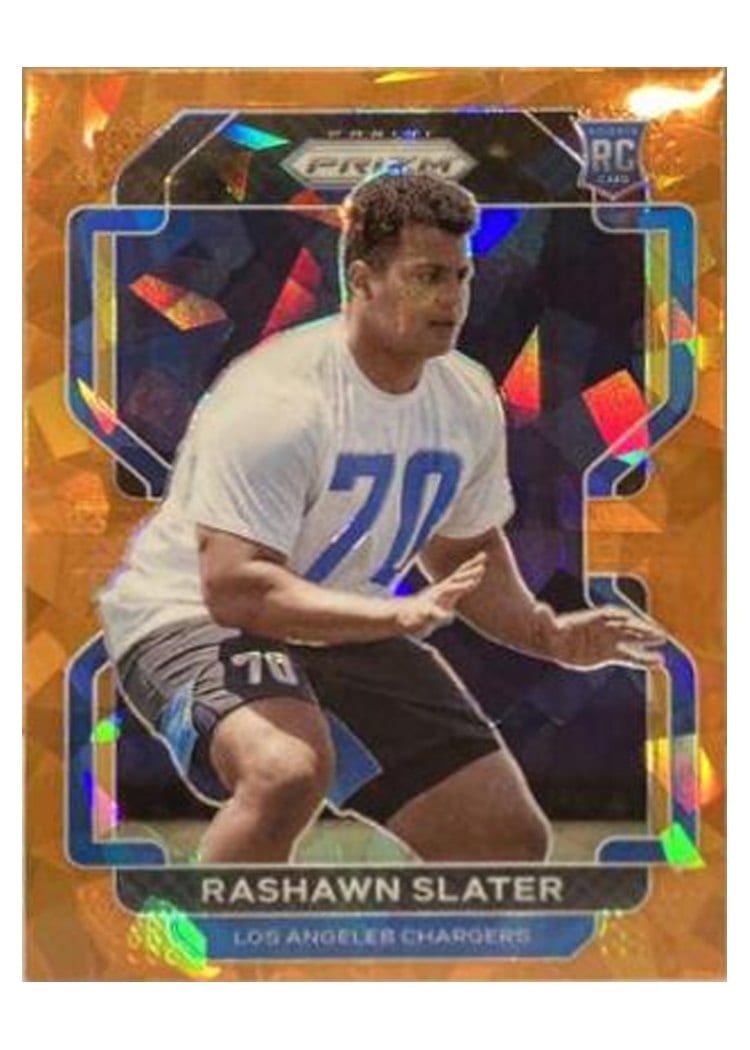 2021 Panini Prizm Base Set Rashawn Slater Orange Ice Prizm #431 card