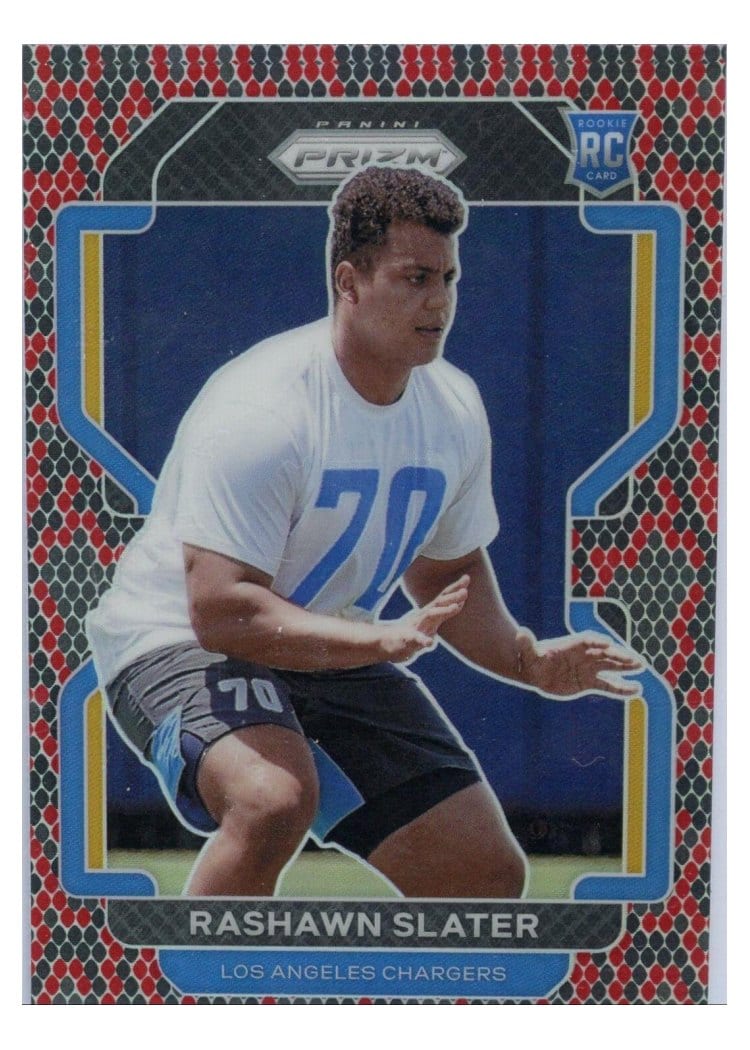 2021 Panini Prizm Base Set Rashawn Slater Snakeskin Prizm #431 card