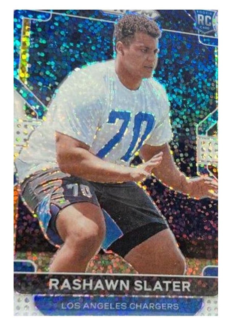 2021 Panini Prizm Base Set Rashawn Slater White Sparkle Prizm #431 card