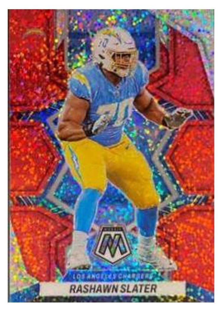 2022 Panini Mosaic Base Set Rashawn Slater Red Sparkle #105 card