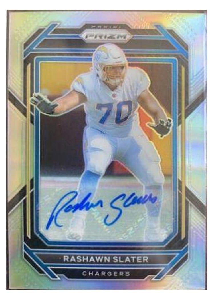2022 Panini Prizm Base Set Rashawn Slater Autograph Silver #153 card