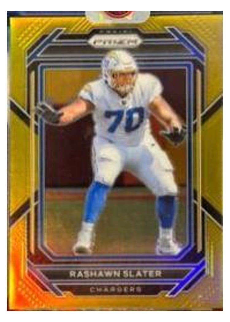 2022 Panini Prizm Base Set Rashawn Slater Gold #153 card