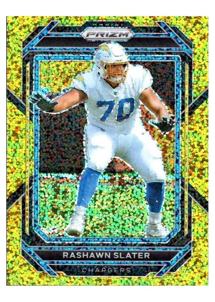 2022 Panini Prizm Base Set Rashawn Slater Gold Sparkle #153 card