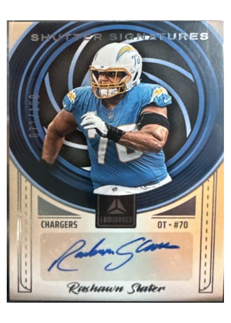 2025 Panini Luminance Shutter Signatures Rashawn Slater #15 card