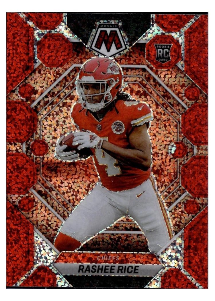 2023 Panini Mosaic Base Set Rashee Rice Red Sparkle #357 card