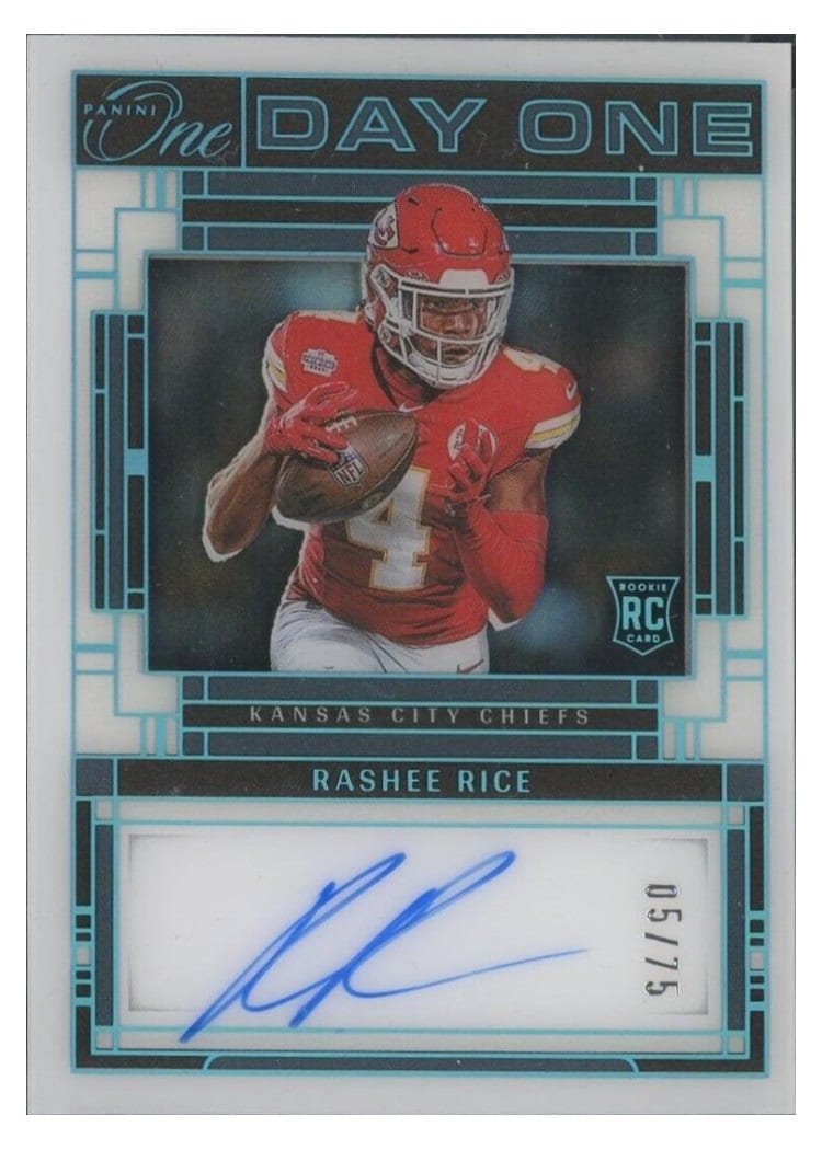 2023 Panini One Day One Autographs Rashee Rice #112 card