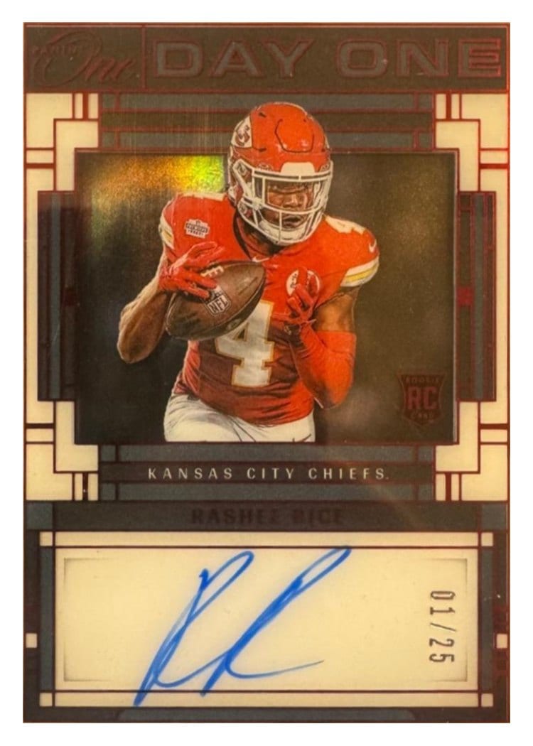 2023 Panini One Day One Autographs Rashee Rice #112 card