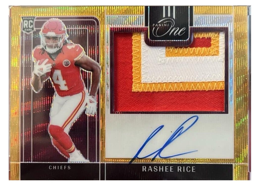 2023 Panini One Precision Rookie Patch Autographs Rashee Rice #309 card