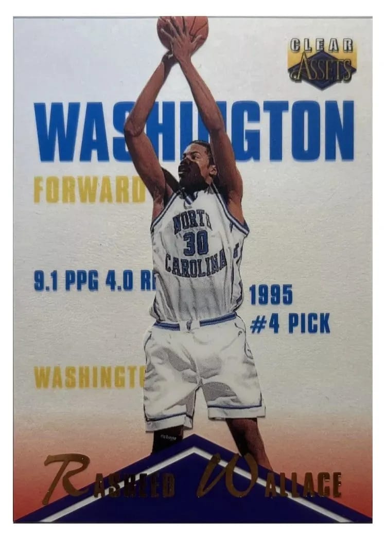 1995 Classic Assets Rasheed Wallace #9 card