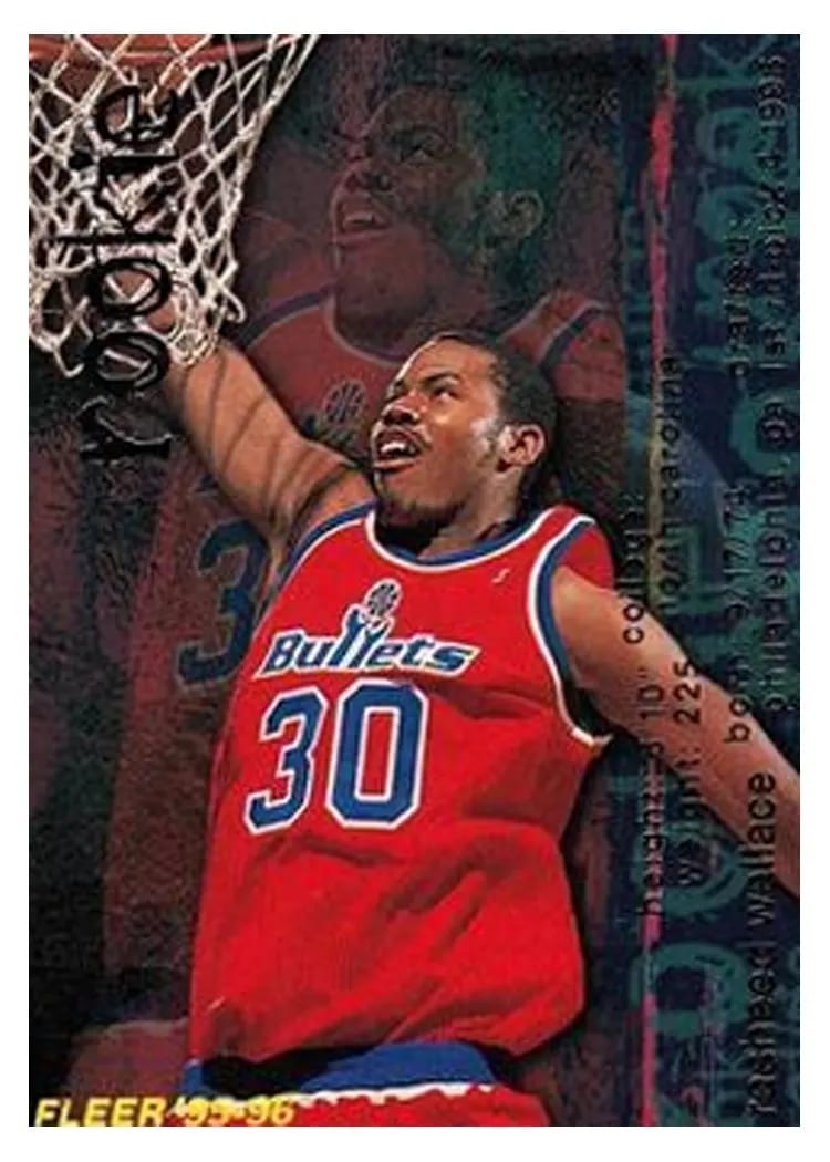 1995 Fleer Rasheed Wallace #316 card