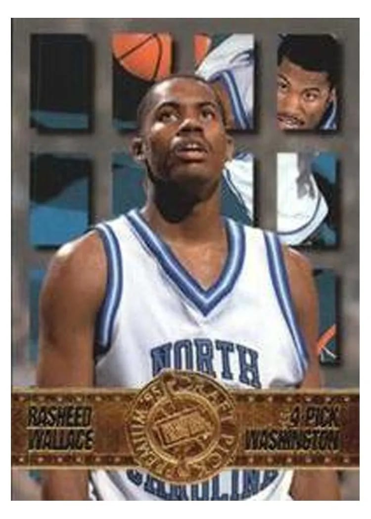 1995 Press Pass Premium Draft Picks Rasheed Wallace #4 card