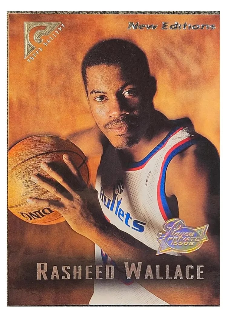 1995 Topps Gallery Rasheed Wallace #52 card