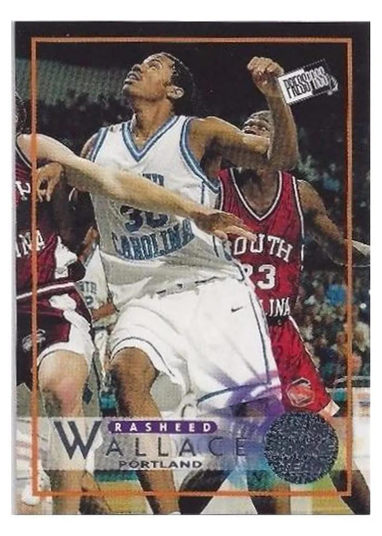 1996 Press Pass Rasheed Wallace #37 card