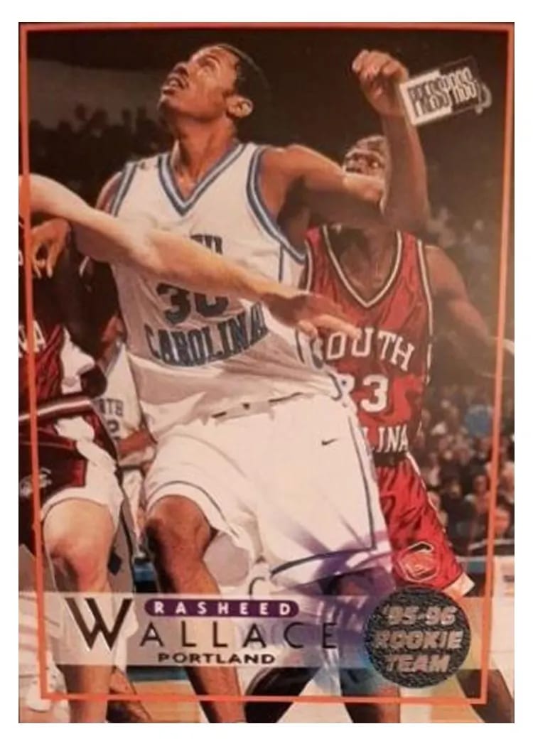 1996 Press Pass Rasheed Wallace #37 card