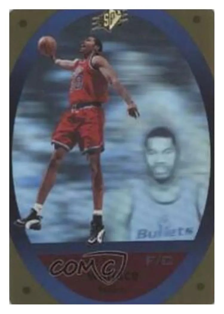 1996 Spx Rasheed Wallace #50 card