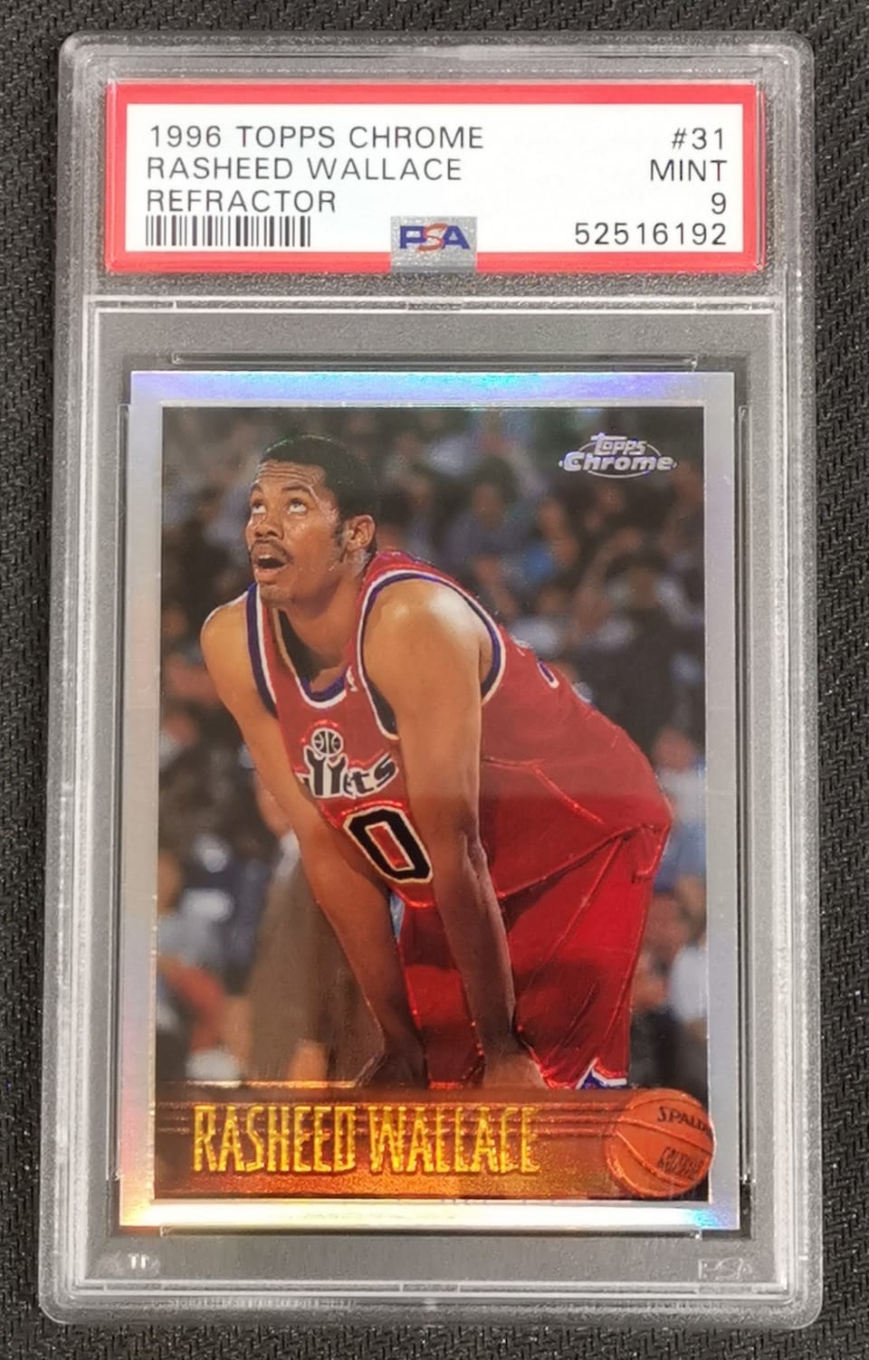 1996 Topps Chrome Rasheed Wallace #31 card
