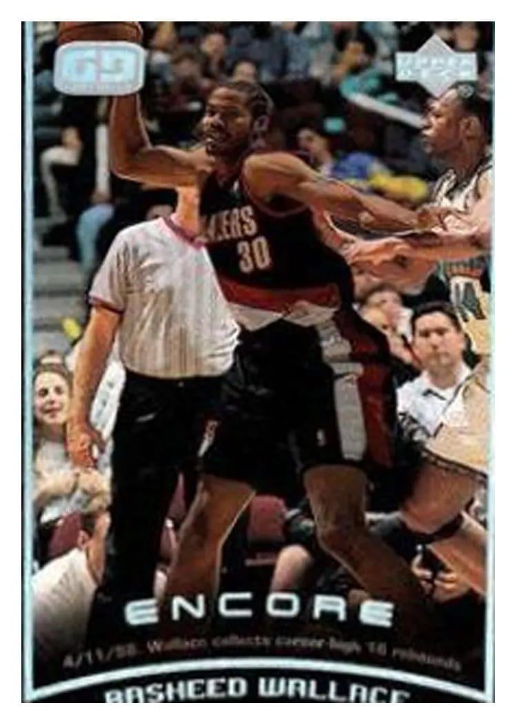 1998 Upper Deck Encore Rasheed Wallace #67 card