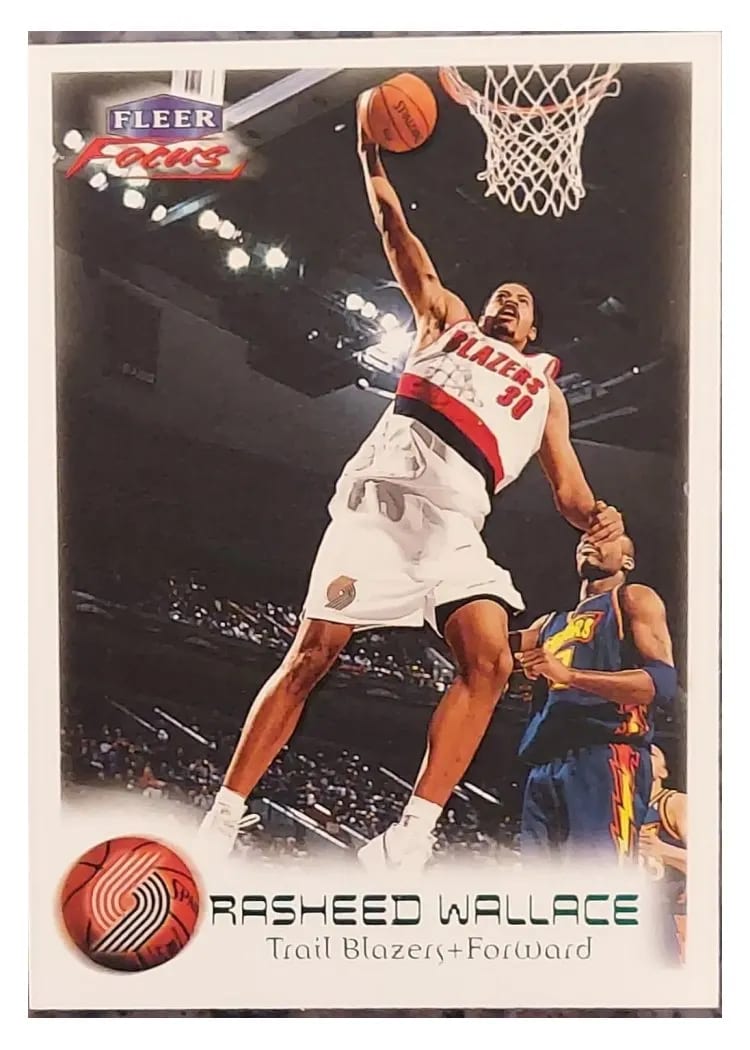 1999 Fleer Focus Rasheed Wallace Masterpiece Mania #23 card