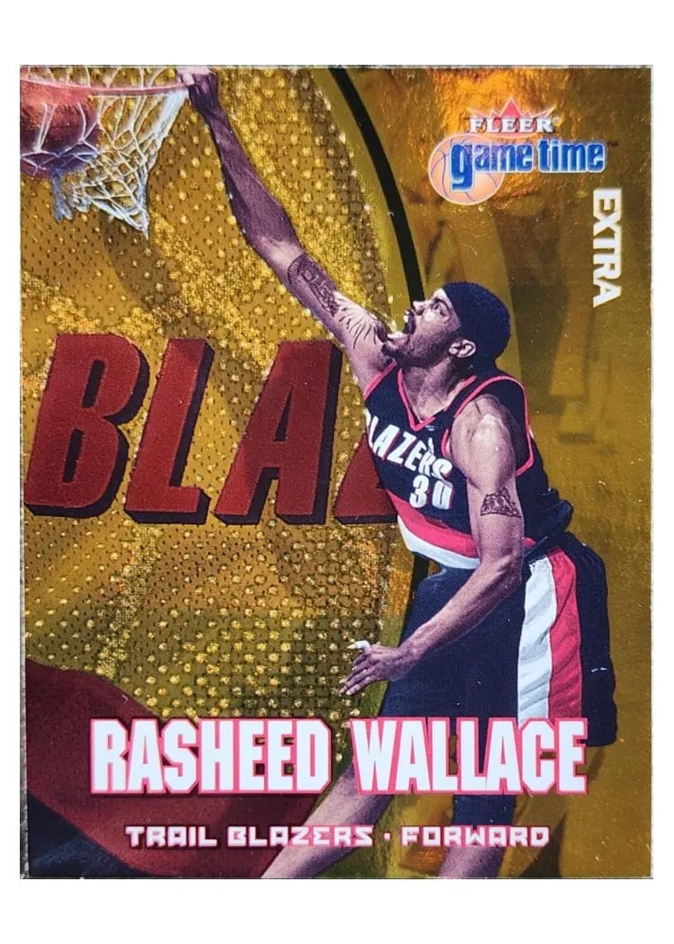 2000 Fleer Game Time Rasheed Wallace #67 card