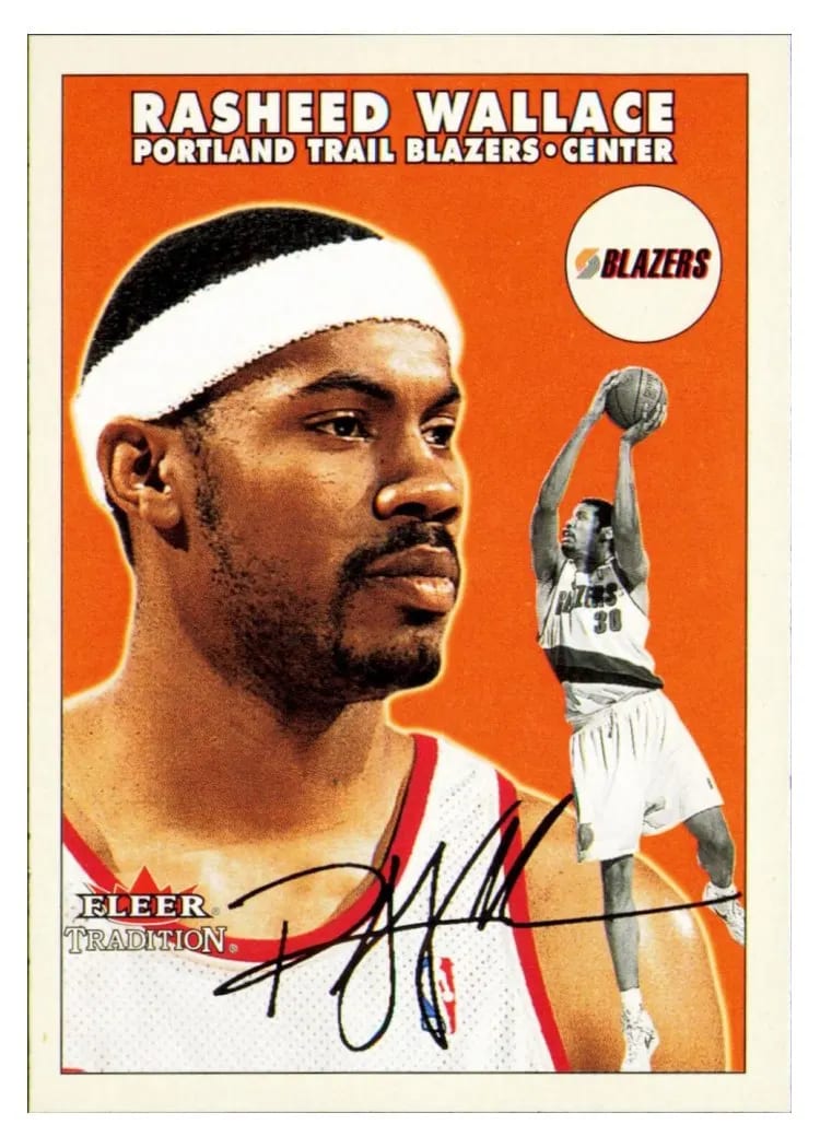 2000 Fleer Tradition Rasheed Wallace #60 card