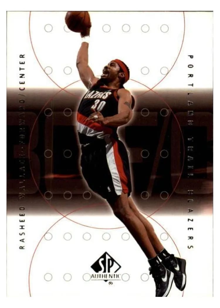 2000 SP Authentic Rasheed Wallace #69 card