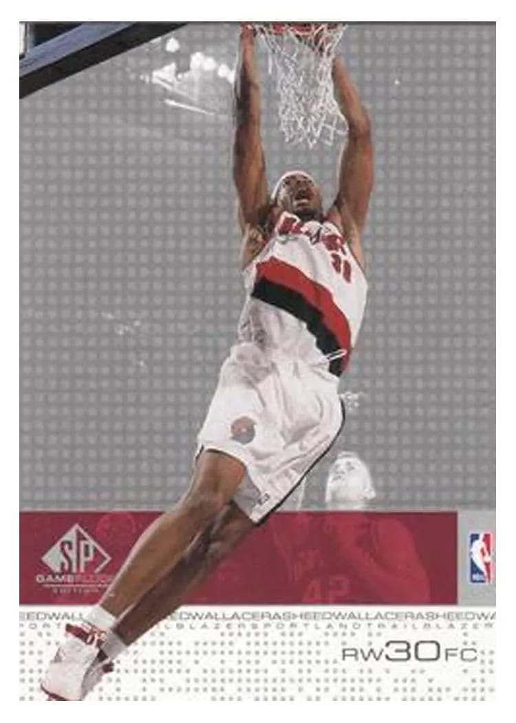 2000 SP Game Floor Rasheed Wallace #45 card