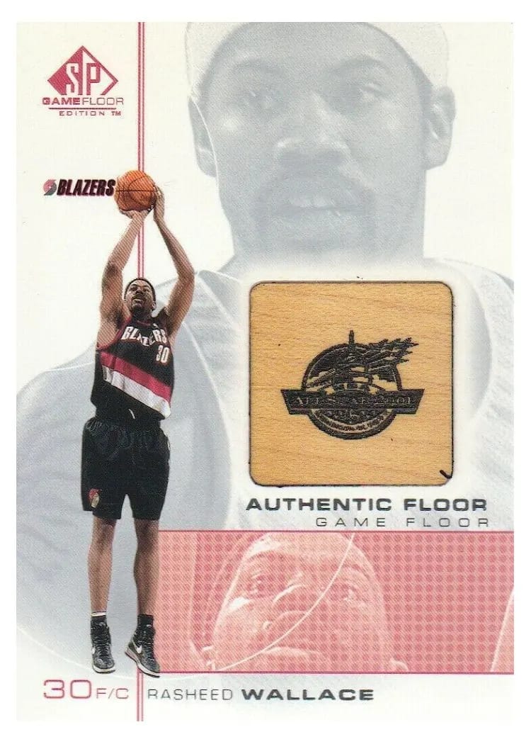 Rasheed Wallace 2000 SP Game Floor Authentic Floor card
