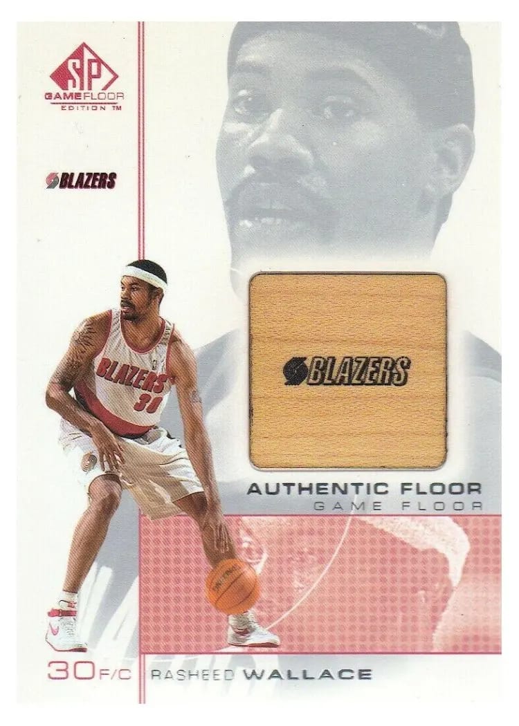 Rasheed Wallace 2000 SP Game Floor Authentic Floor card