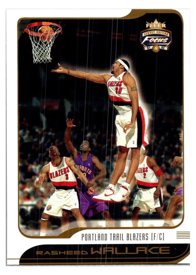 2001 Fleer Focus Rasheed Wallace #57 card