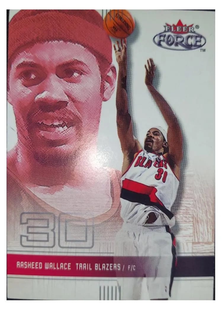 2001 Fleer Force Rasheed Wallace #24 card
