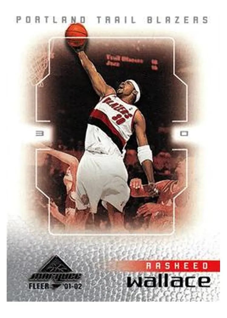 2001 Fleer Marquee Rasheed Wallace #50 card